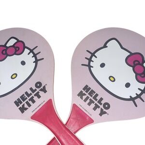 Hello Kitty Beach Pong Tennis Y2K Sanrio Paddle Set of 2 Pink Fun Games